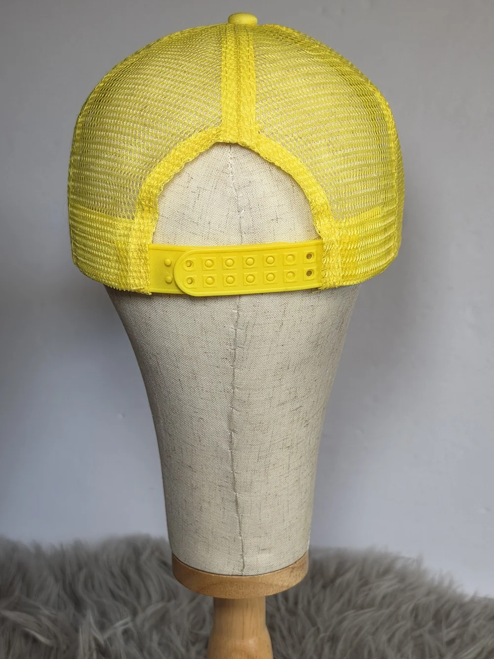 90s Inspired Woman's Yellow & White Trucker Hat With Gold Glitter Accent